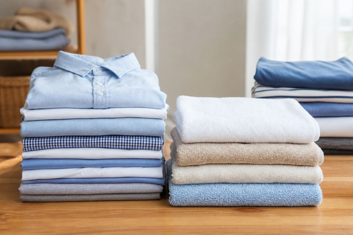 Folded laundry